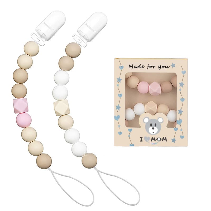 Baby Soothing Molar Stick Silicone Pacifier Chain With Clip