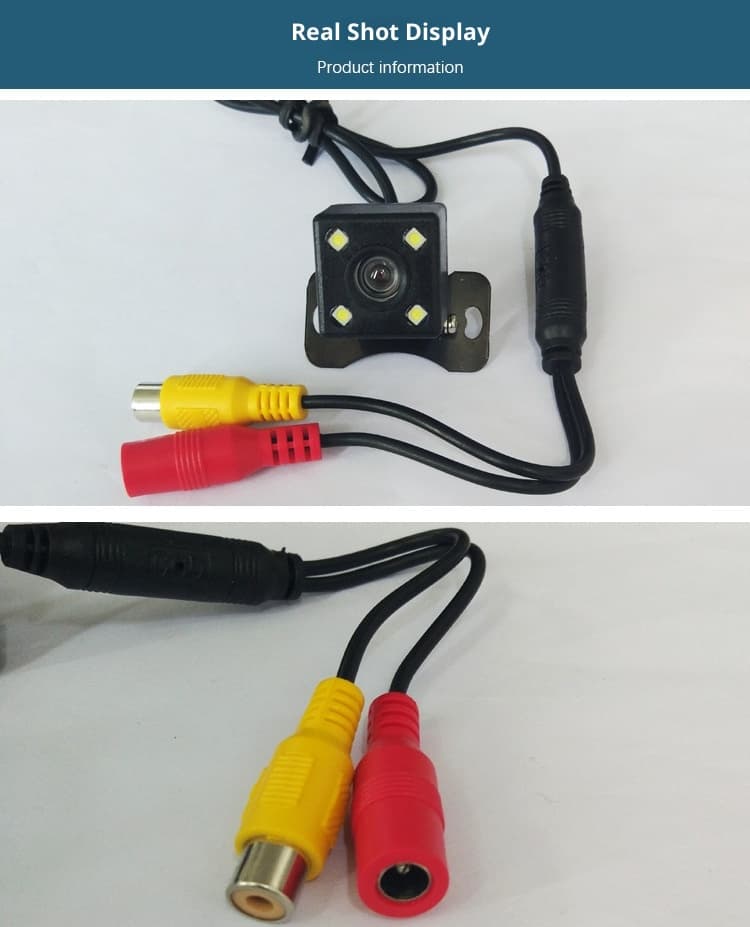 Car Rearview Camera, HD Night Vision CCD, LED 4-Light, Reverse Camera