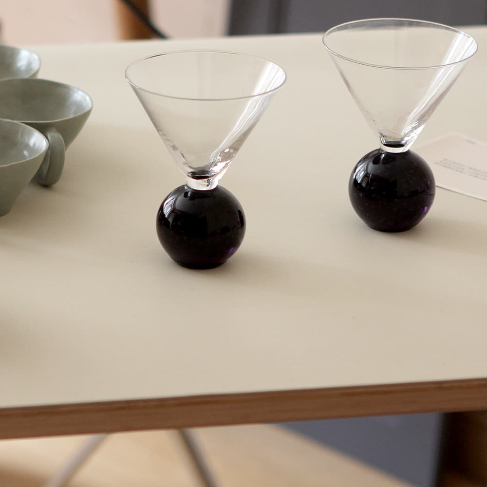 Elegant Solid Sphere Crystal Cocktail Glass