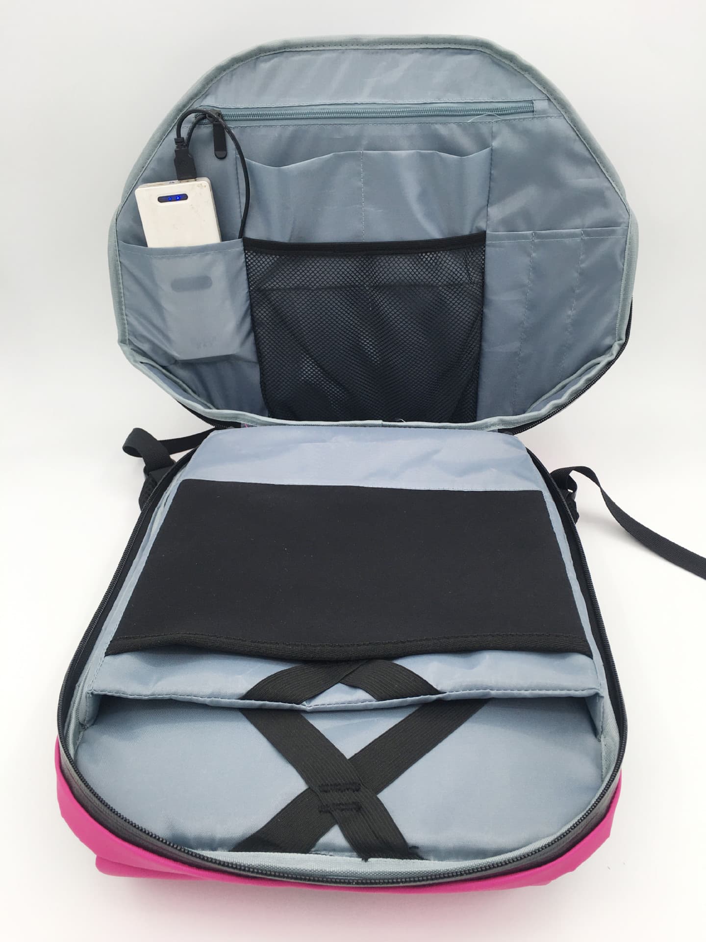 Regular LED Backpack Cycling & Hiking Bag DIY Text Animation Polyester Material Hot Sale - Black With WiFi — Black WiFi