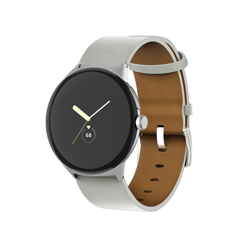 Genuine Leather Watch Strap for Pixel Watch (White)
