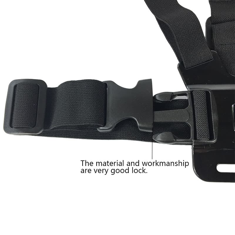 Mobile Phone Chest Mount Harness Strap Holder Cell Phone Clip Action Camera Adjustable Straps — Black
