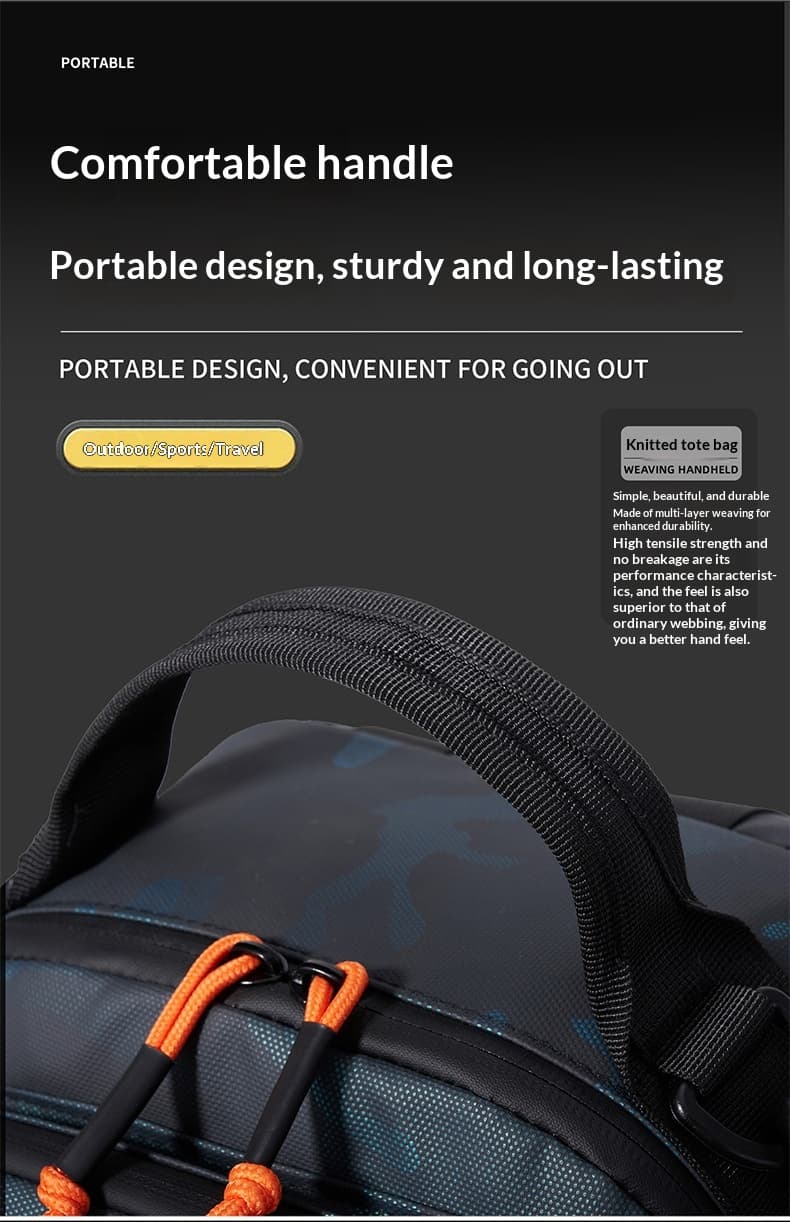 Outdoor Lure Bag New Multi-Functional Single & Double Shoulder Fishing Gear Backpack Camouflage Lightweight Handheld Fishing Equipment Storage Bag - Blue — Blue