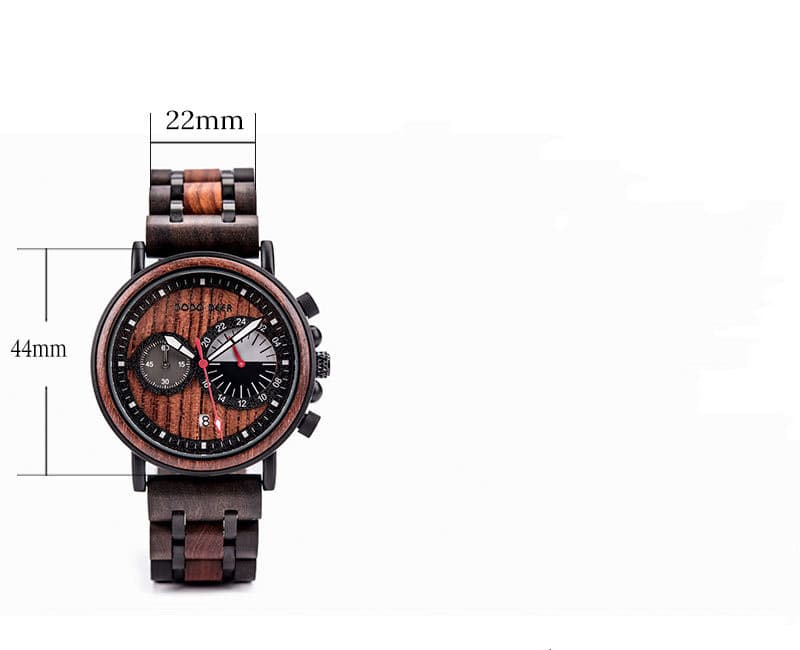 Fashion Chronograph Calendar Laser Watch — Red
