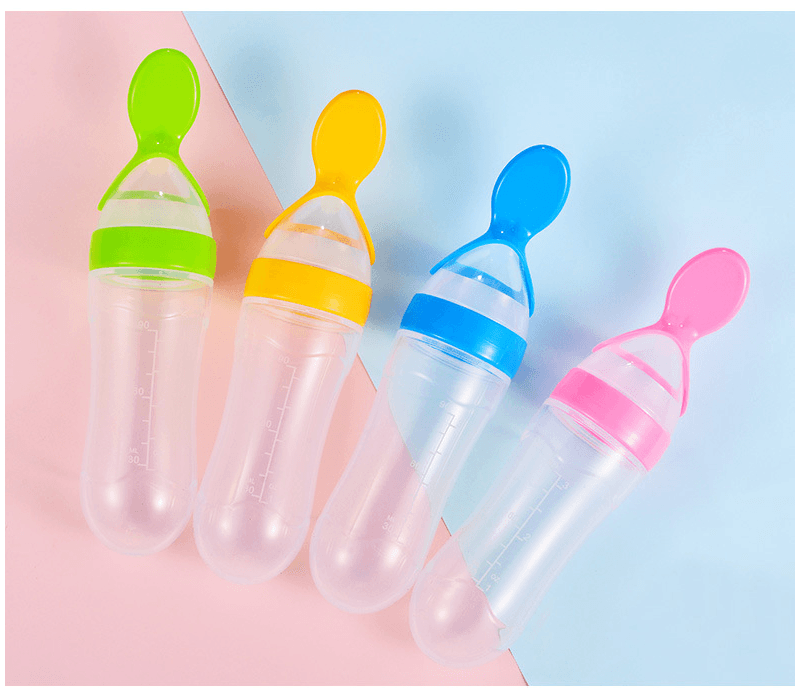Baby Spoon Bottle Feeder Dropper Silicone Spoons for Feeding Medicine Kids Toddler Cutlery Utensils Children Accessories Newborn