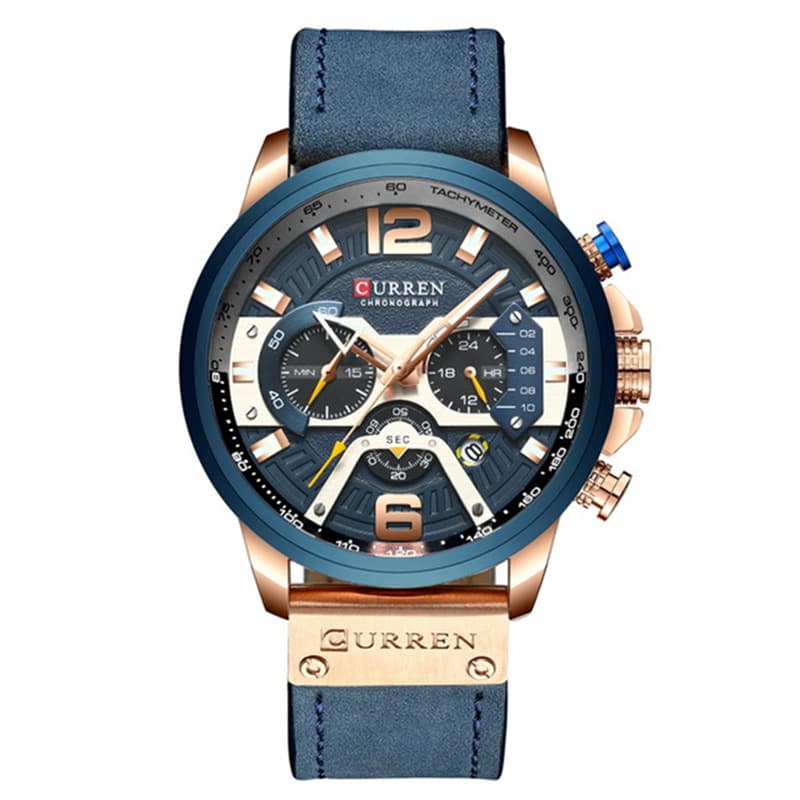 Casual Sport Watch Blue Watch For Men — White box