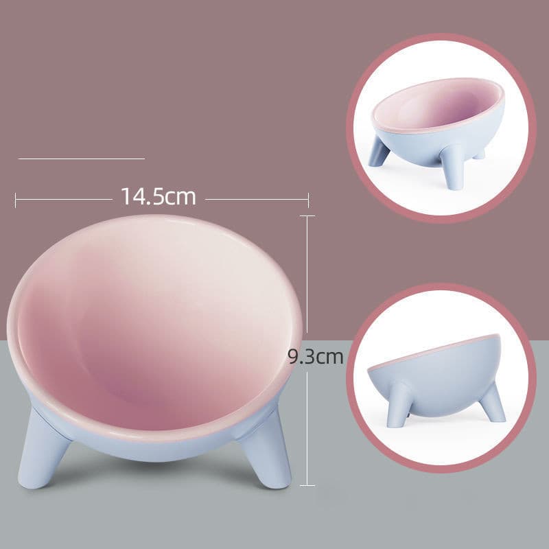 Cat Dog Bowl With Stand Pet Feeding Food Bowls Dogs Bunny Rabbit Nordic Color Feeder Product Supplies Pet Accessories — Pink