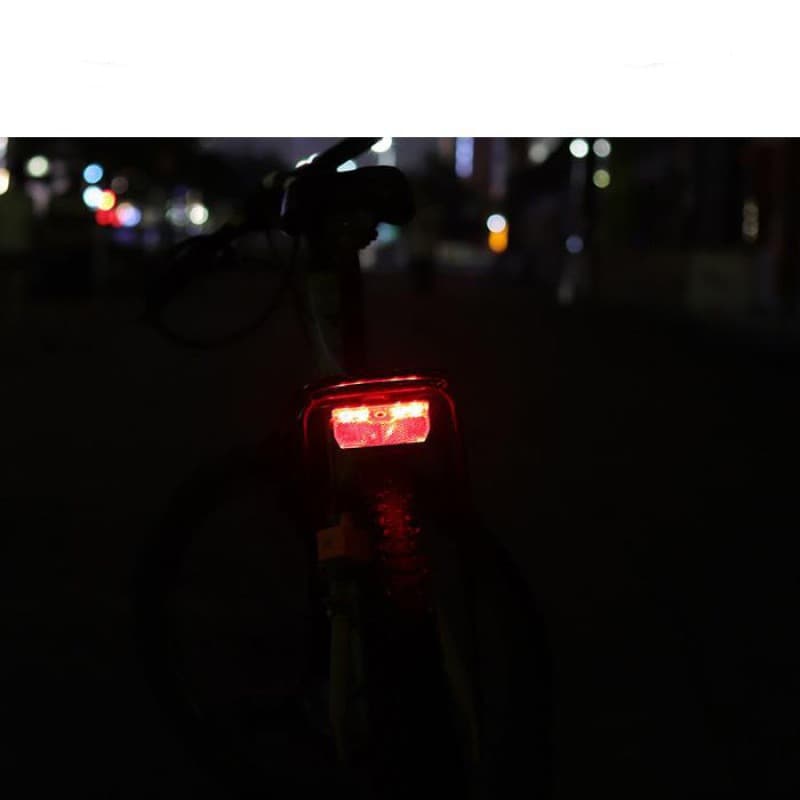Red Bicycle Rear Light Use 2pcs AAA Batteries Bike Rear Rack Carrier Light Lamp With Bike Reflector Cycling Bike Lights