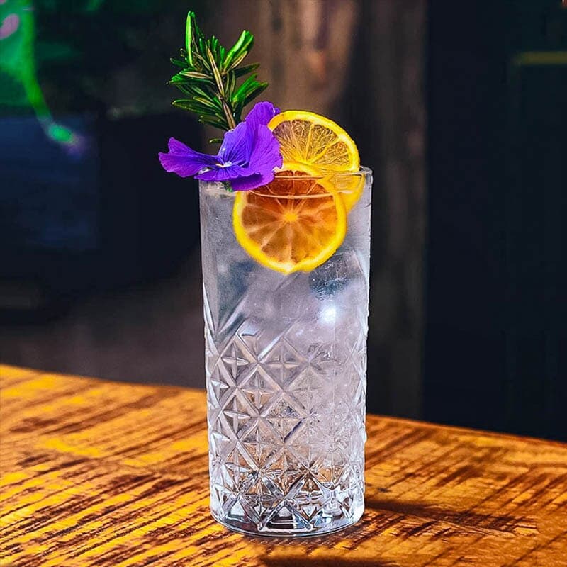 Engraved Crystal Cocktail Glass for Long Drinks