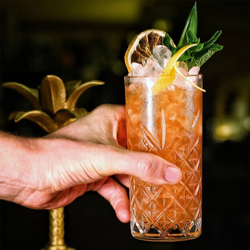 Engraved Crystal Cocktail Glass for Long Drinks