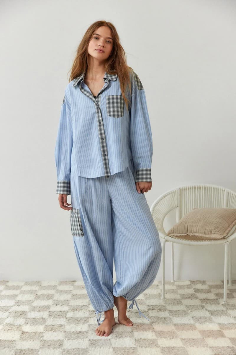 Autumn Women's Clothing Casual Homewear Plaid Shirt Outfit