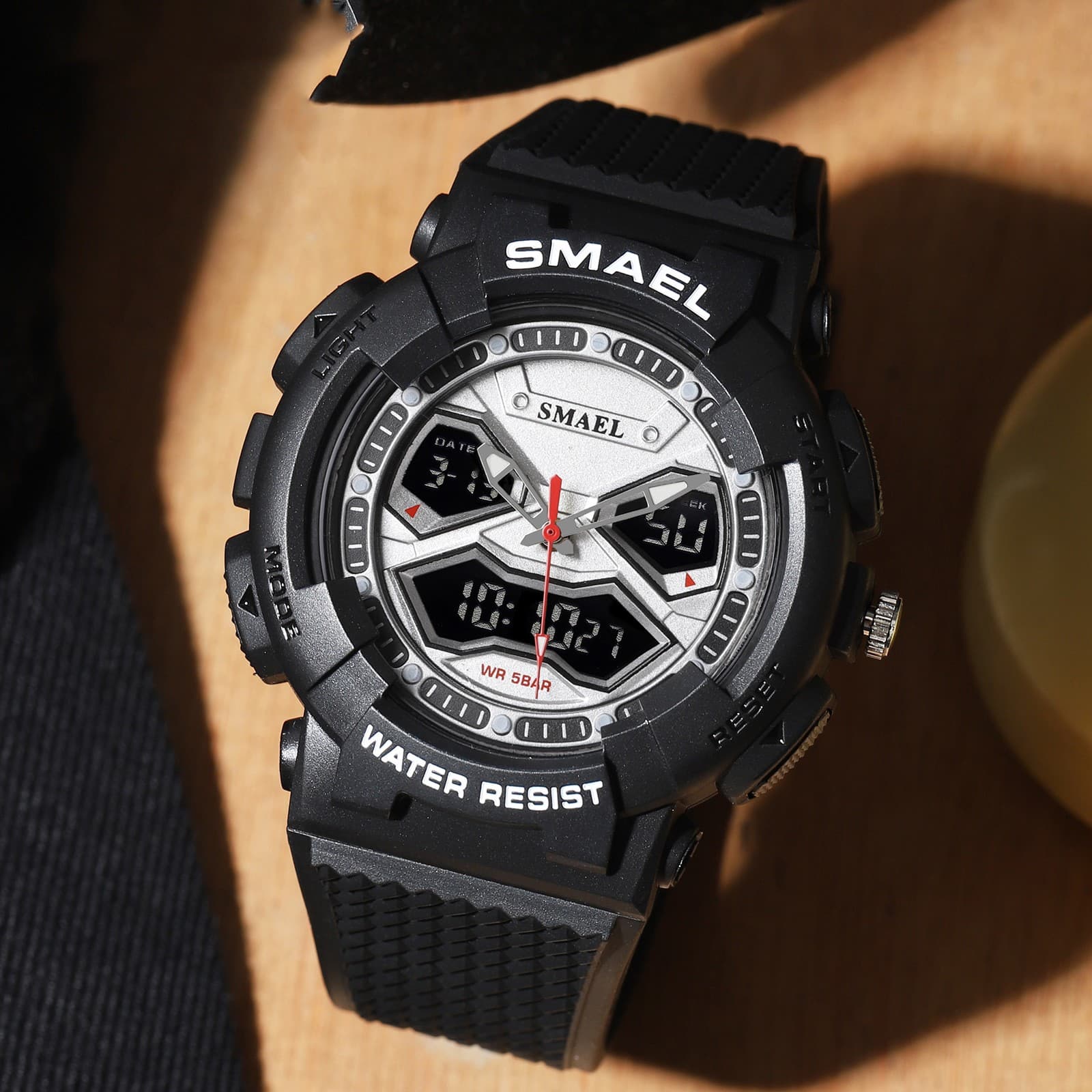 Double Display Digital Electronic Watch Men