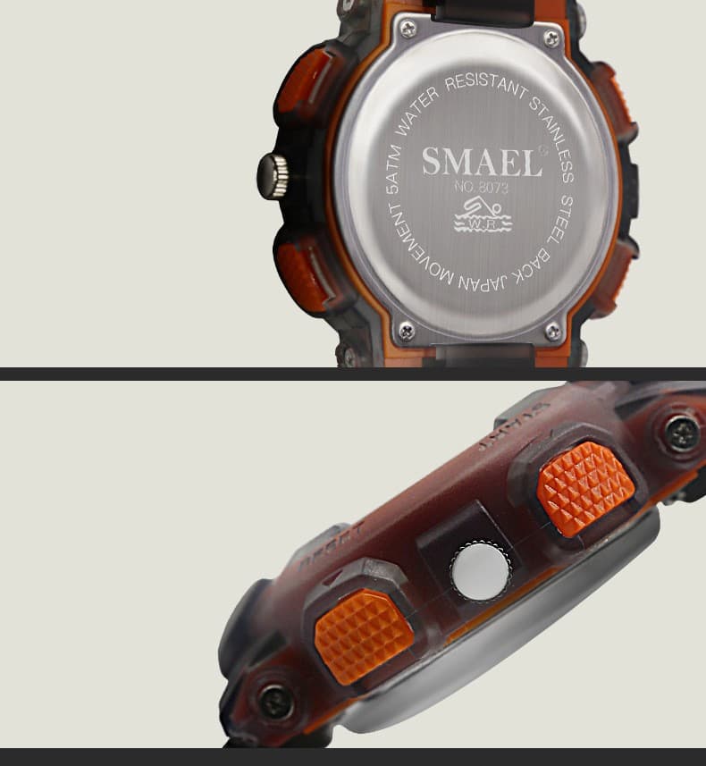 Double Display Digital Electronic Watch Men