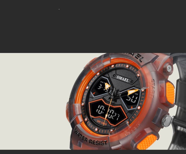 Double Display Digital Electronic Watch Men