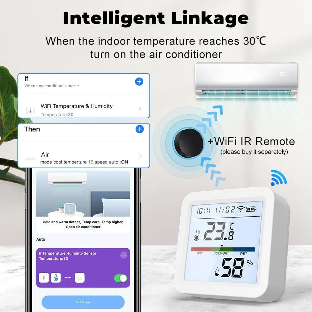 Smart Wi-Fi Temperature and Humidity Sensor