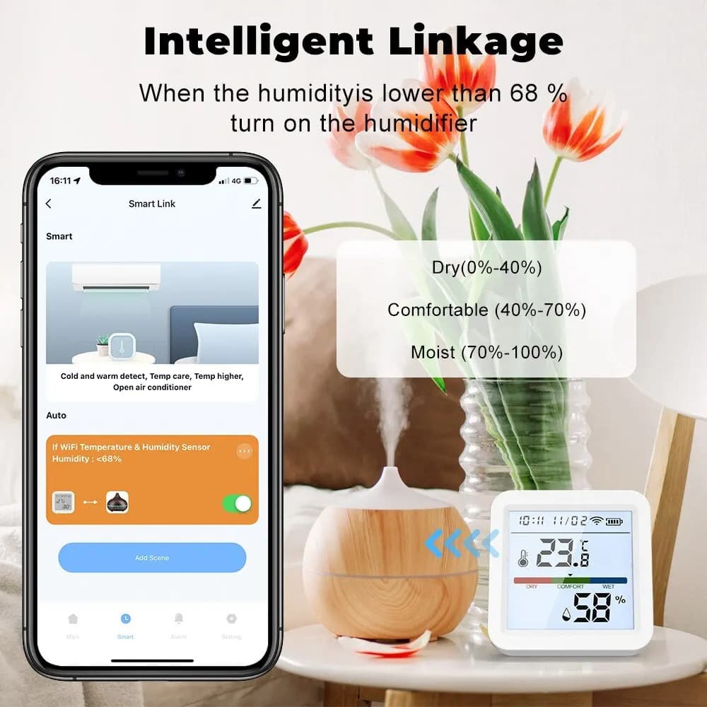 Smart Wi-Fi Temperature and Humidity Sensor