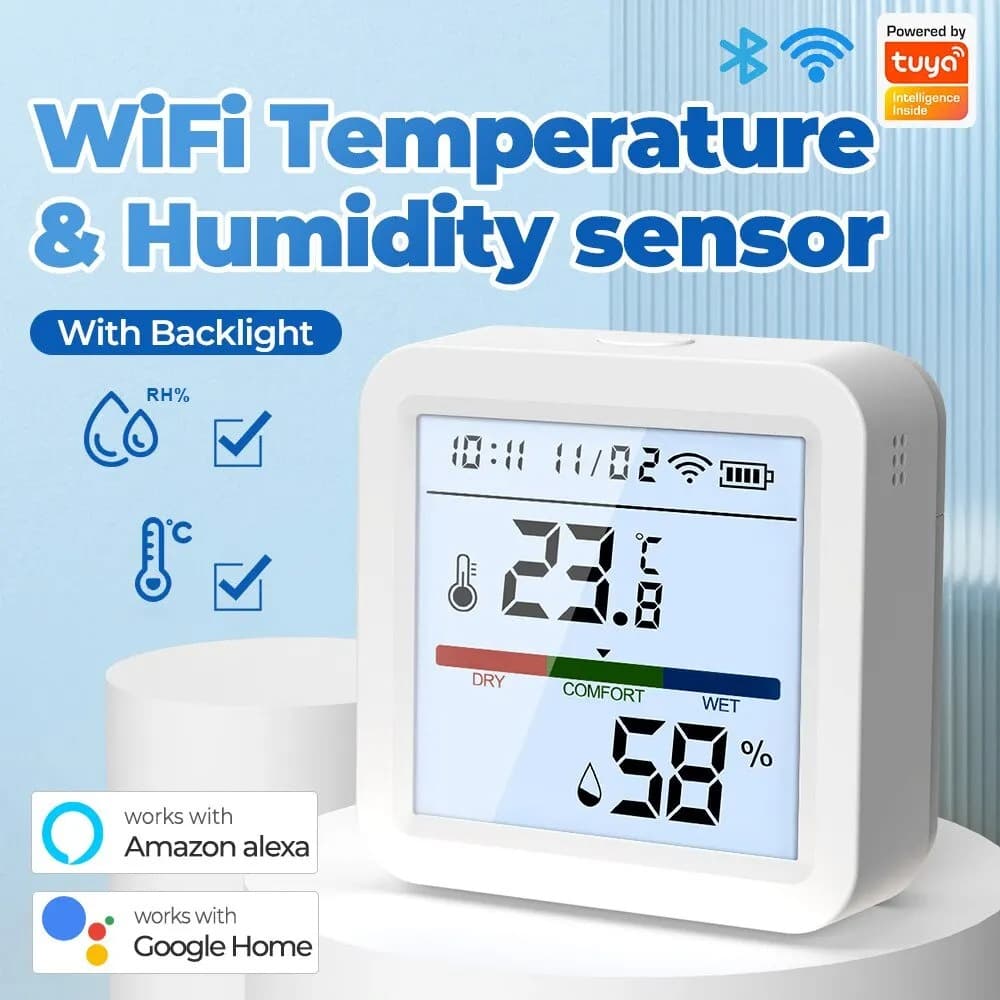 Smart Wi-Fi Temperature and Humidity Sensor