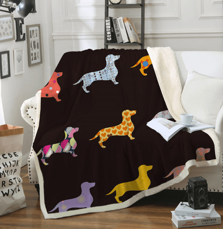 Plush Fleece Throw Blanket with Velvet Accent (130x150cm)