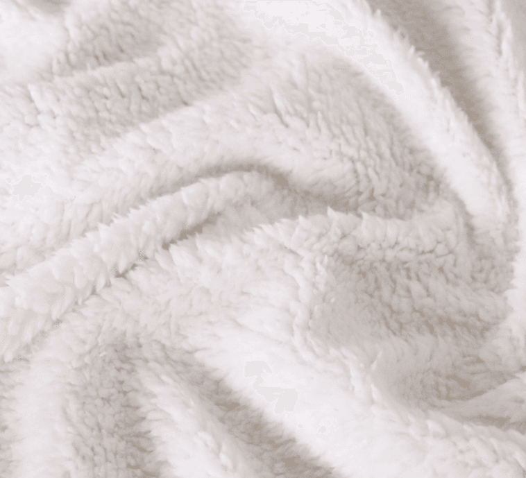Plush Fleece Throw Blanket with Velvet Accent (130x150cm)