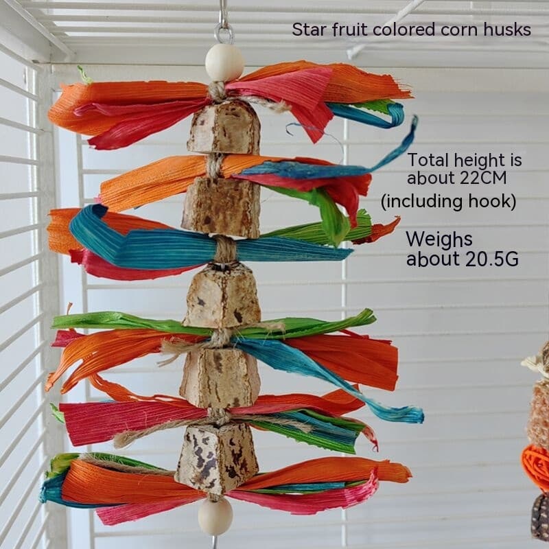 Natural Chewing Toys for Parrots and Small Pets