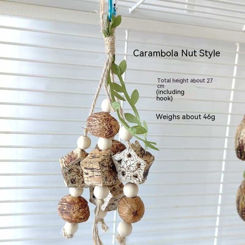 Natural Chewing Toys for Parrots and Small Pets