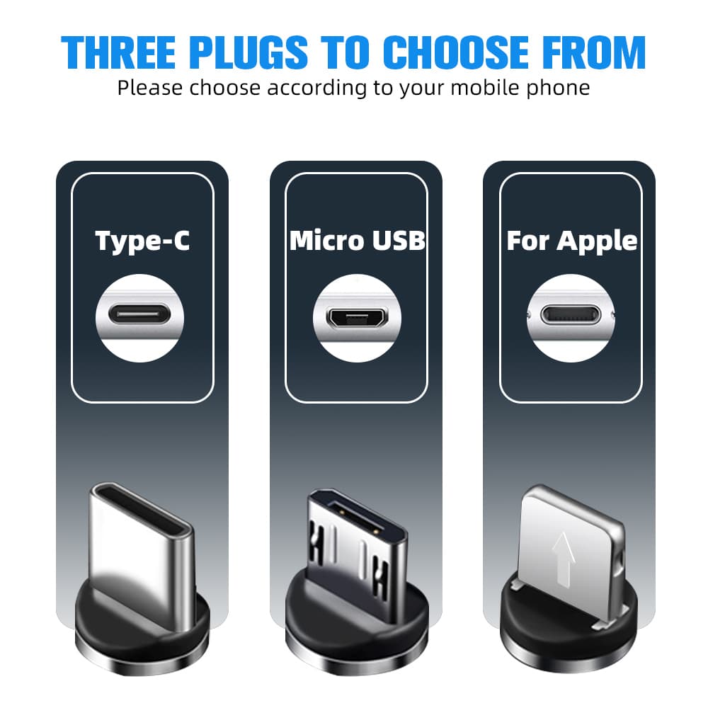 Magnetic Fast Charging USB Cable for iOS Devices (Black)