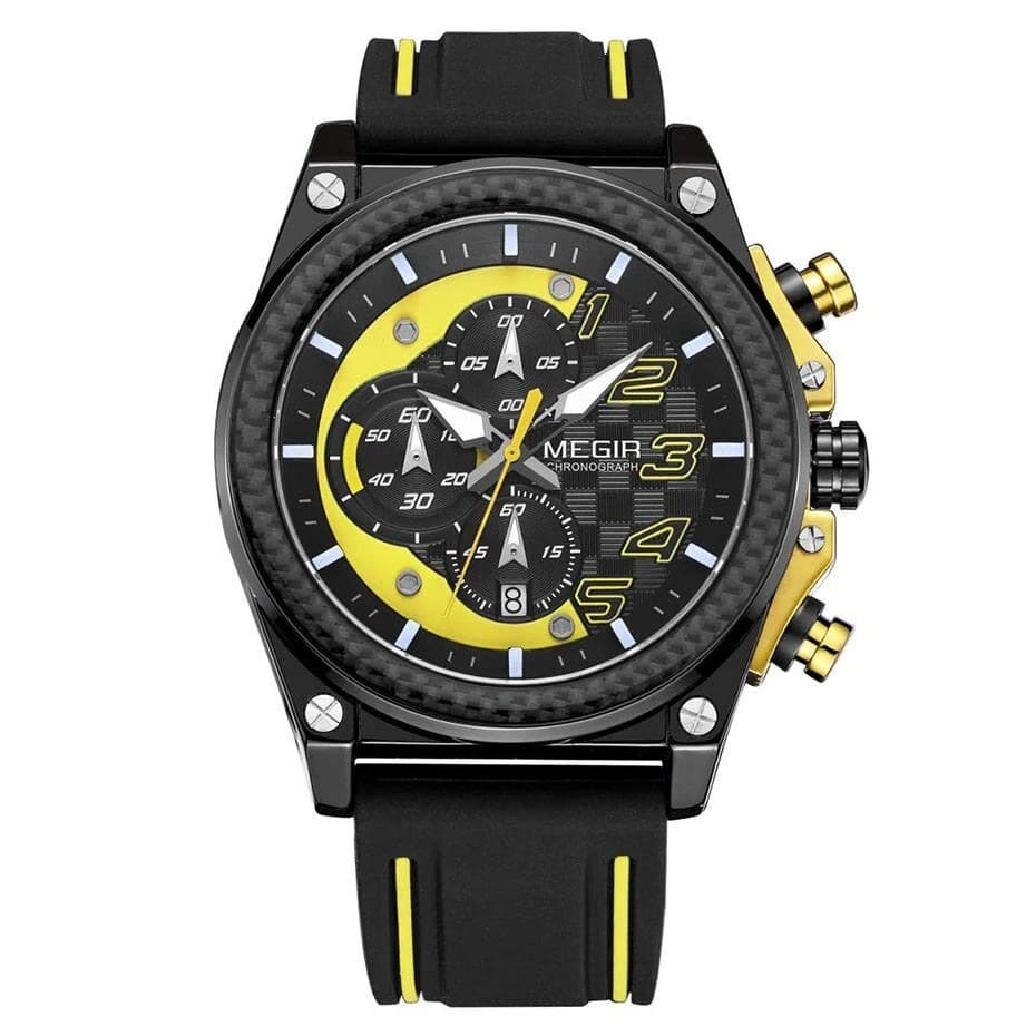 Megel Chronograph Quartz Watch — Yellow
