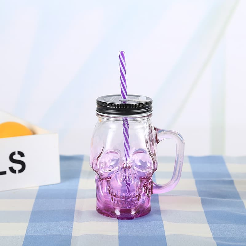 Skull drink glass — Purple