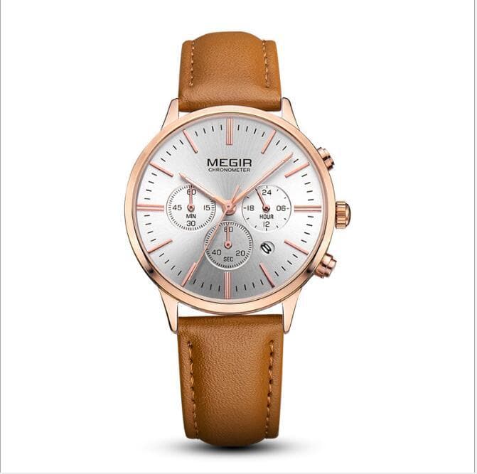 Watch waterproof chronograph quartz ladies watch — 8 color