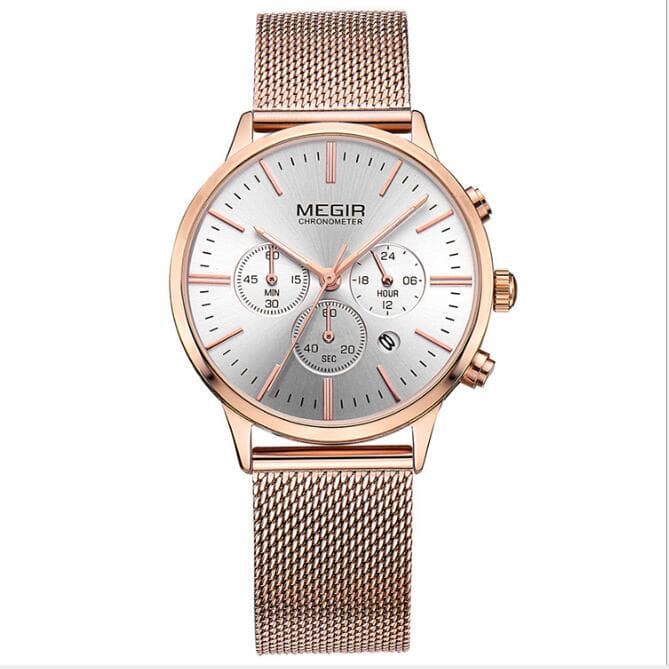 Watch waterproof chronograph quartz ladies watch — 4 color