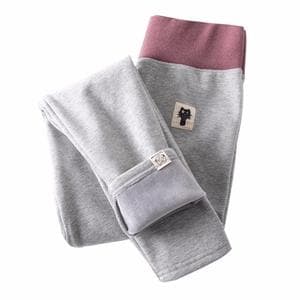 Women Cotton Legging Cat Casual Spring Kitten Patchwork High Waist Thick Large Size Solid Pants Calzas Soft Leggins — Light grey 2pcs-3XL