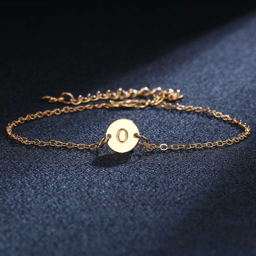 Fashion Jewelry Adjustable Gold Color Alloy Letter Bracelets Bangles For Men Women Girls Charm Bracelet Party Bileklik Pulseiras — O