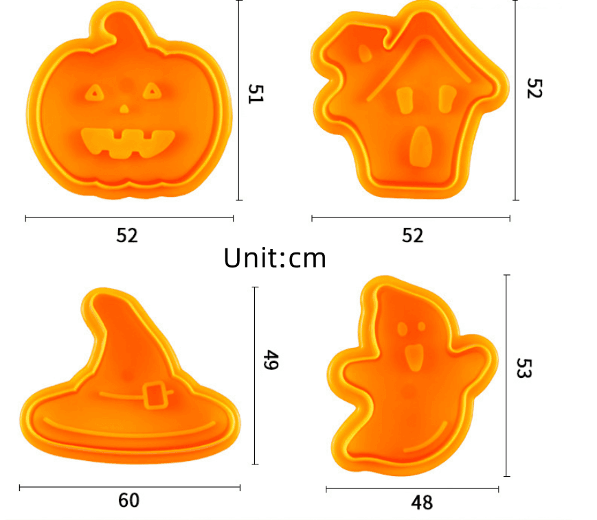 Halloween Plastic Cookie Cutters for Cake Decorating