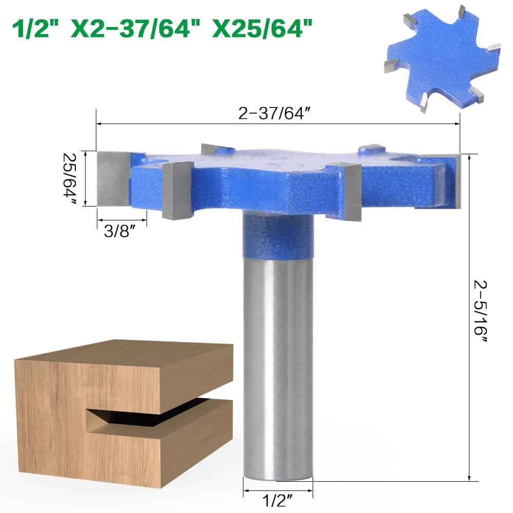 Woodworking Tools With Extended T-slot Cutters, Groove Cutters, T-slot Cutters