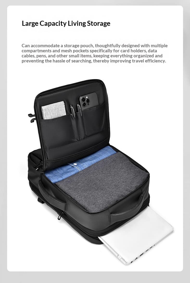 Minimally Designed Men's Business Backpack With A High-end Feel For Business Trips, Large Capacity Travel Backpack, Computer Bag, Backpack - Gray — grey