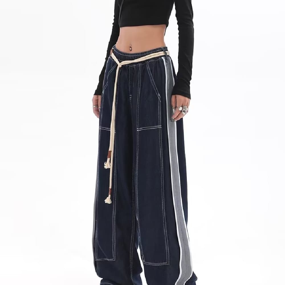 Loose Wide Leg Straight Trousers