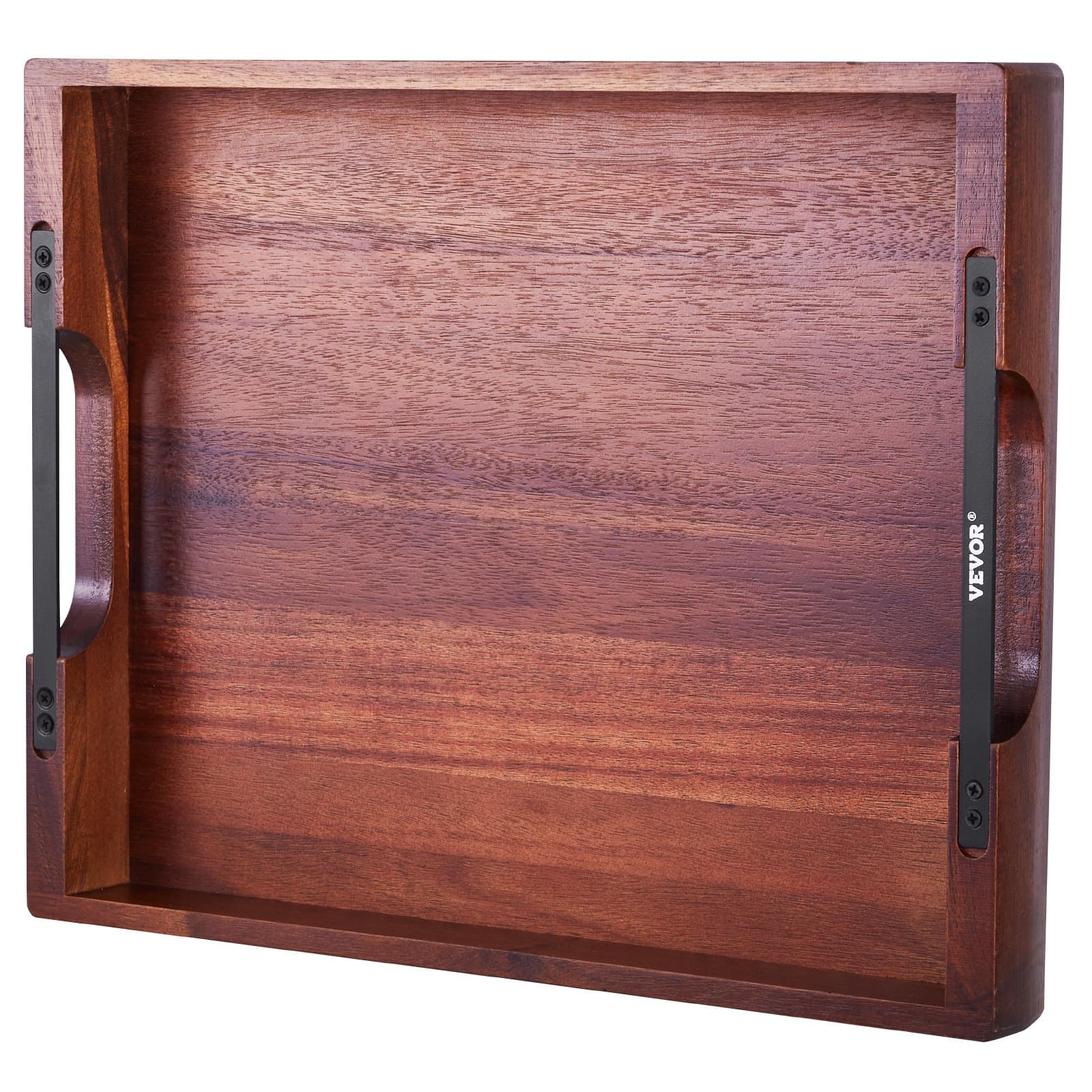Acacia Serving Tray Table for Food, Laptop, and Drinks