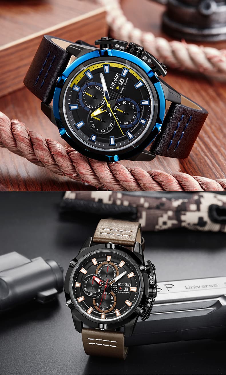 Multifunctional chronograph calendar quartz watch