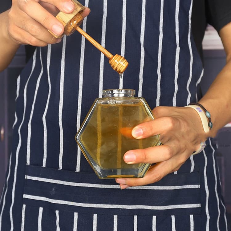 Glass Mixing Bottle with Wood Lid and Rod