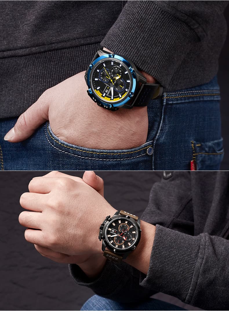 Multifunctional chronograph calendar quartz watch