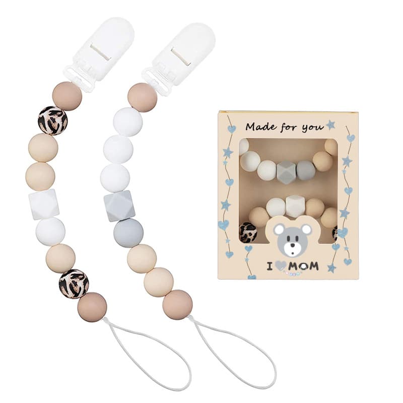 Baby Soothing Molar Stick Silicone Pacifier Chain With Clip
