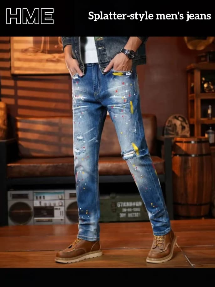 Slim-fit Elastic Straight-leg Pants