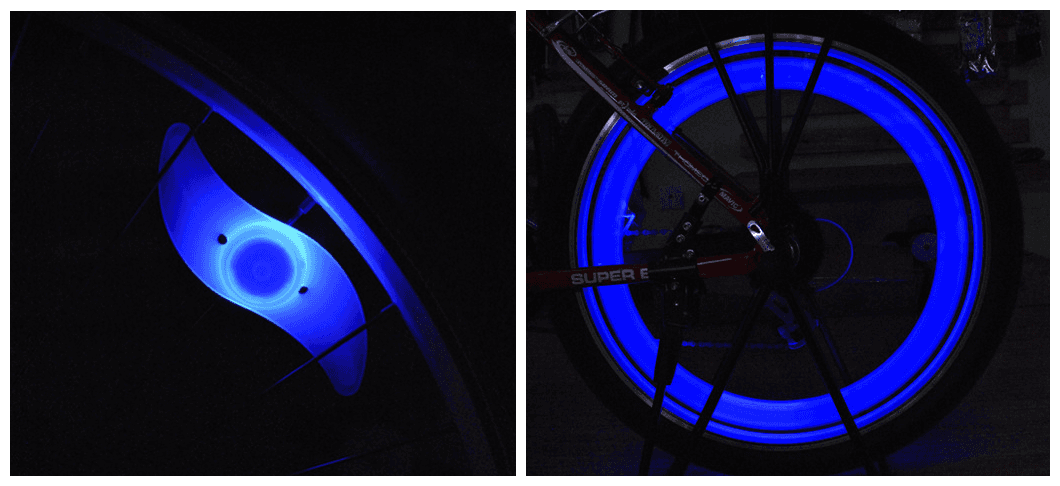 Bicycle Spokes Lamp Cycling Bike Willow LED Wheel Wire Lights Waterproof Bike Cycling Lamp Tire Valve Caps Wheel
