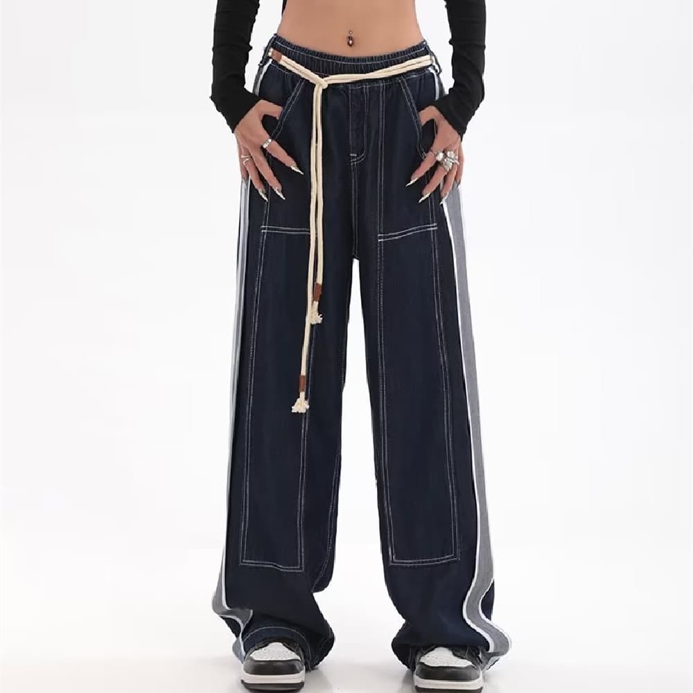 Loose Wide Leg Straight Trousers