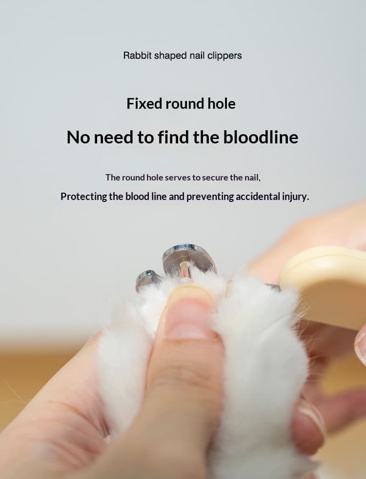 Little Rabbit Blind Cutters Pet Nail Cutters Cat Nail Cutters Anti-Catch Cat Nail Cutters Baby Cat Claw Cutters Anti-Cut Blood Line Round Hole