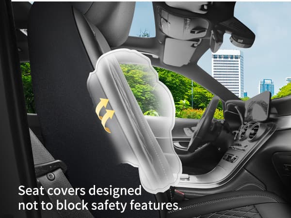 Single Line Diamond Grid PU Leather Car Seat Covers