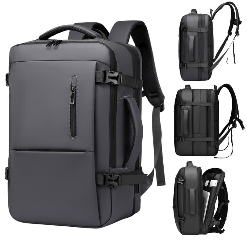 Minimally Designed Men's Business Backpack With A High-end Feel For Business Trips, Large Capacity Travel Backpack, Computer Bag, Backpack - Gray — grey