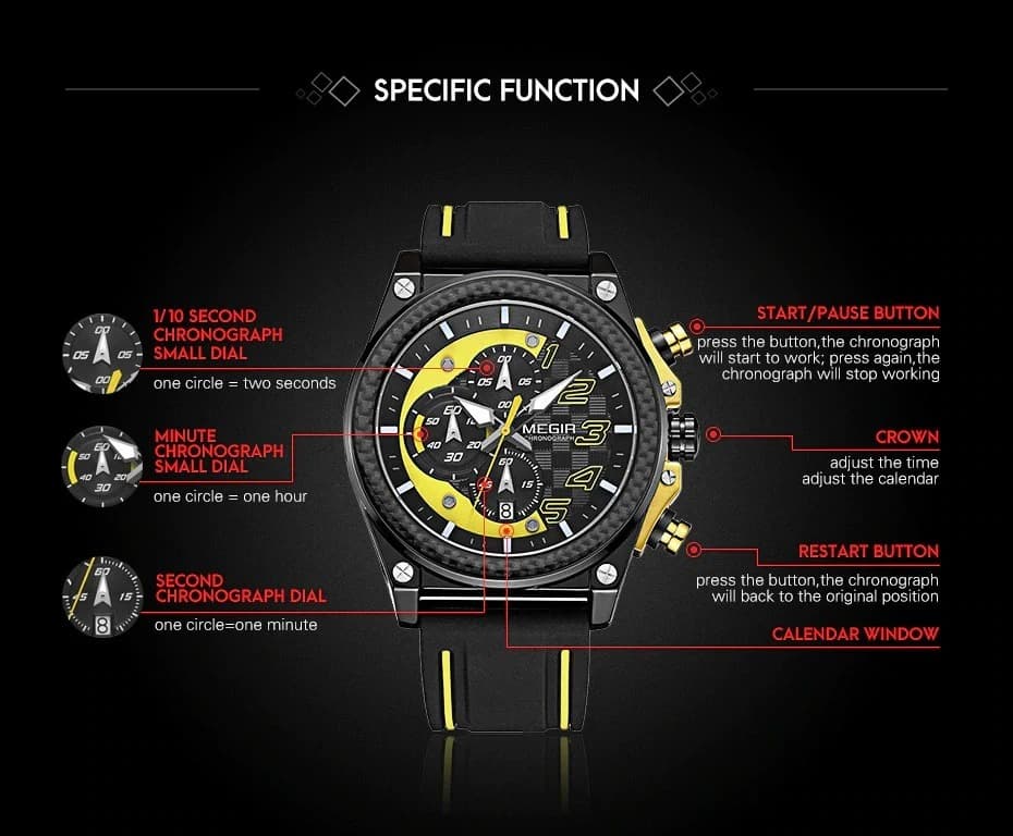 Megel Chronograph Quartz Watch