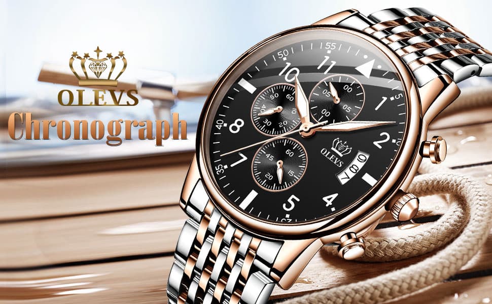 Multifunctional Chronograph Quartz Watch Luminous Waterproof Men's Watch