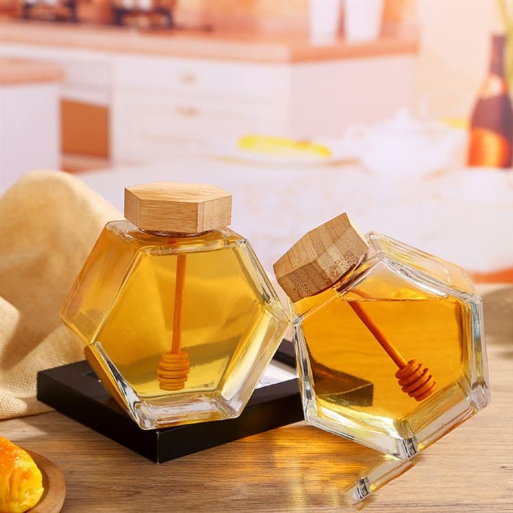 Glass Mixing Bottle with Wood Lid and Rod